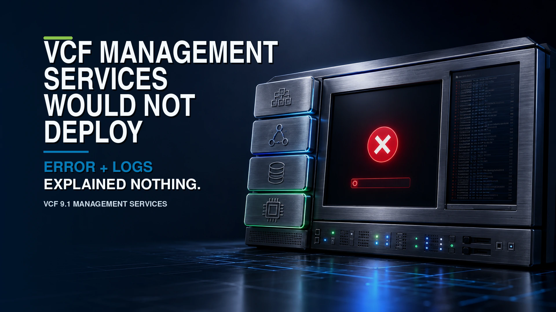 VCF Management Services Would Not Deployâ€”and Neither the Error nor the Logs Explained Why