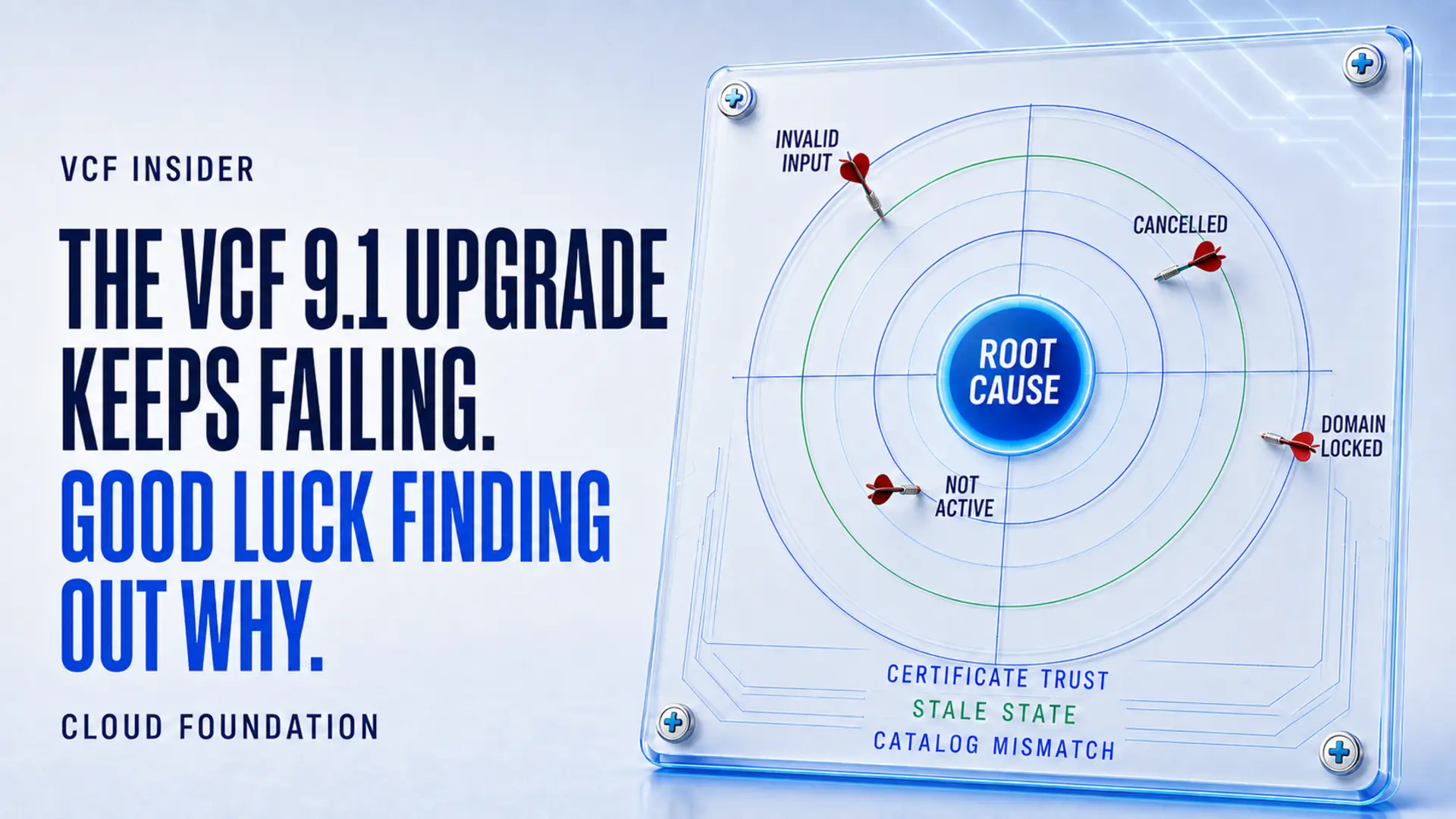 The VCF 9.1 Upgrade Keeps Failing. Good Luck Finding Out Why.